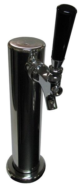 D4740KSS : Single Faucet Tower, 2 1/2" Diameter, Stainless Steel Column, with Brass Lever Faucet