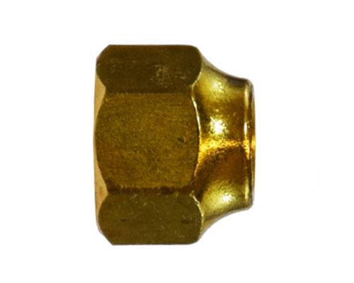 Brass 1/4 Flare Short Forged Nut, 10039