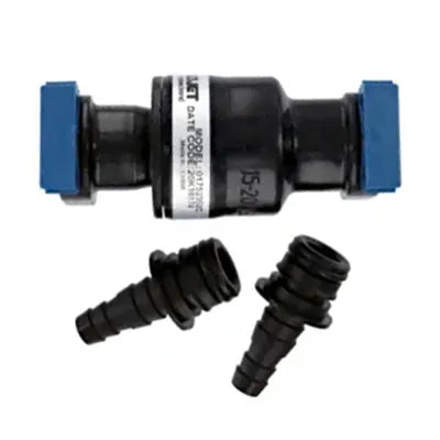 01752302C: Water Pressure Regulator Inline Black 50 PSI 3/8" Barb