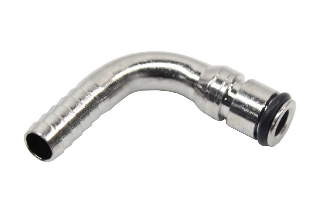 77052100: 1/4 Elbow Fitting with O-Rings L 102 Juice