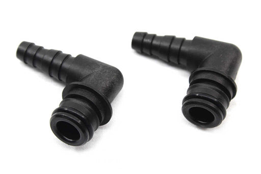 620720658: Fitting, 90 Degree, 3/8" x 1/2" Barb, X Port Flojet