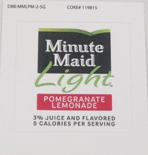 Minute Maid Pomegranate Lemonade Light UF1 Decal