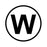 PH10-74-038: W White Button Cap with Black Letter