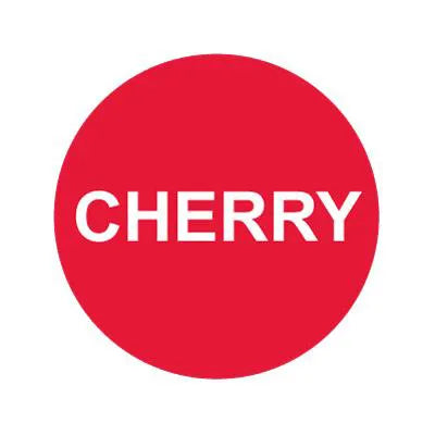 PH10-74-065: Cherry Red Button Cap with White Letters