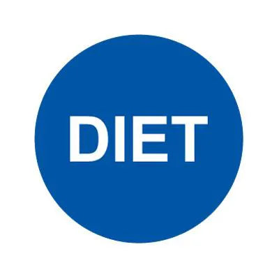 PH10-74-069: Diet Blue Button Cap with White Letters