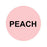 PH10-74-120:  Peach Pink Button Cap with Black Letters