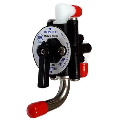 94-056-00: 3 Way Sanitizing Valve for Brix Pump with 3/8" Barb Elbow Fittings
