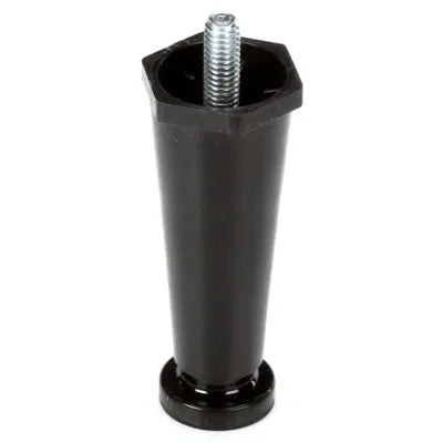 37958: Leg 4" Adjustable Black Plastic for Quest