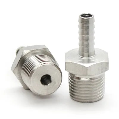 3273: 1/8 MPT x 1/4 Barb Adapter, Stainless Steel