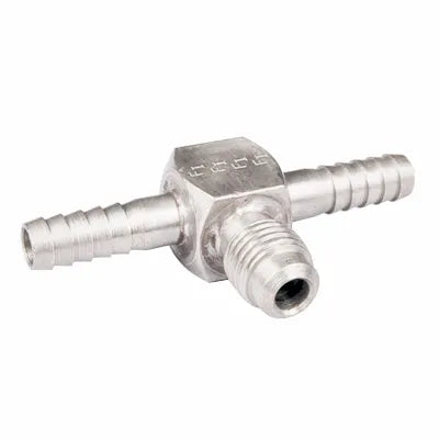 7026: 3/8 Barb Tee with 1/4 MFL