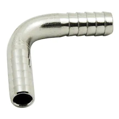 4005: 3/8 Barb Elbow, Stainless Steel
