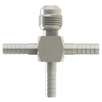 7030: 3/8 Barb Cross with (1) 1/4 MFL