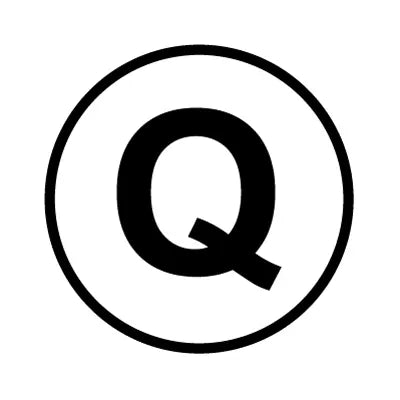 PH10-74-024: Q White Button Cap with Black Letters