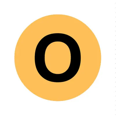 PH10-74-019: O Orange Button Cap with Black Letters