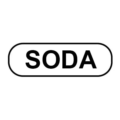 PH10-77-500: Soda White Button with Black Letters