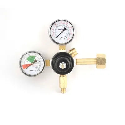 3741: 1P X 1P, 160lb & 2000lb gauge, CO2 tank fitting, ¼ flare with check valve outlet