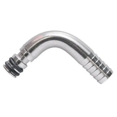 625-0011-SP: Fitting 3/8" SS Barb 90 Degree Double O-Ring