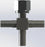 7083: 1/4 Barb Cross with 1/4 Swivel Nut, Stainless Steel