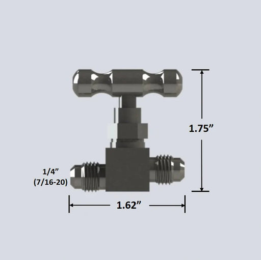 9034: Shut-off Valve - 1/4" Male Flare to 1/4" Male Flare