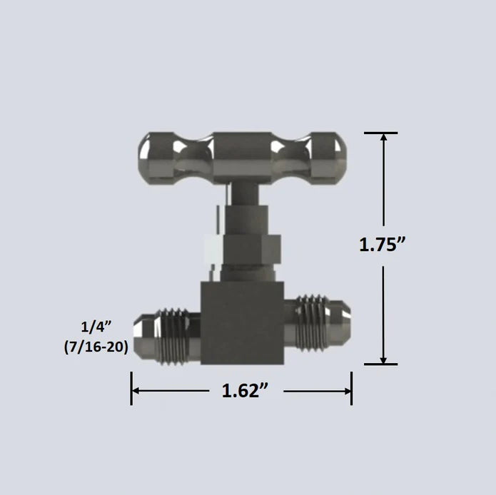 9034: Shut-off Valve - 1/4" Male Flare to 1/4" Male Flare