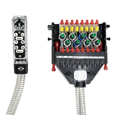 955C-0860-1M015: Rattler II Bargun, 8 Button, 36" Hose, Black