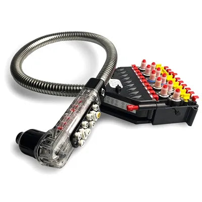 955C-1062-1M014: Rattler II Bargun, 10 Button, 36" Hose, Black