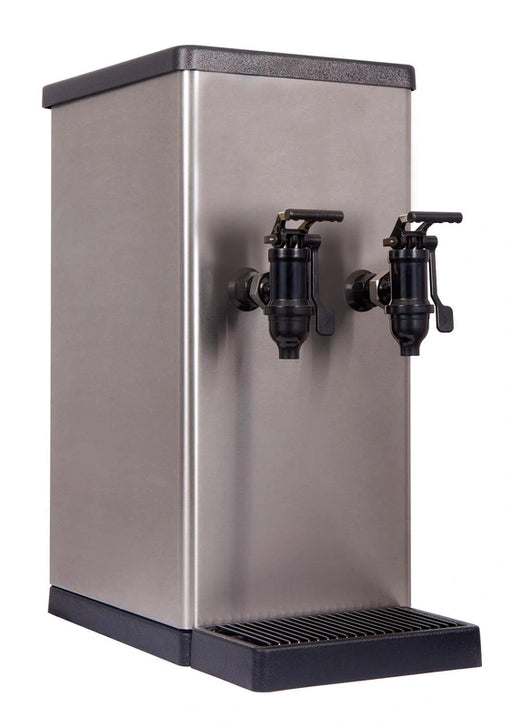 925-0003-000: 2 Valve, Flow Control, Pump Driven, Square Tea Urn w/Base and Drip Tray, No Graphics