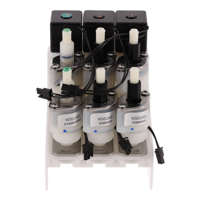 620058272-018: Beverage Valve System, 4 HY Brand and 2 W210 Water, Vertical Barb
