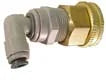 J4HT-12-90: 1/4 Tube X Garden Hose Swivel Connector 90 Degree