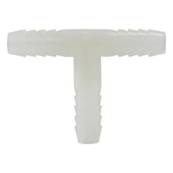 White Nylon Hose Barbed Tee