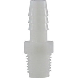 33017W: 1/2 Hose Barb x 1/2 Male Pipe White Nylon Adapter