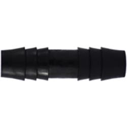 33095B: 3/8 Black Poly Hose Barb Union Splicer