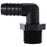 33309B: 1/4 Hose Barbed x 3/8 MIP Black Poly Elbow