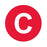 PH10-74-005: C Red Button Cap with White Letter