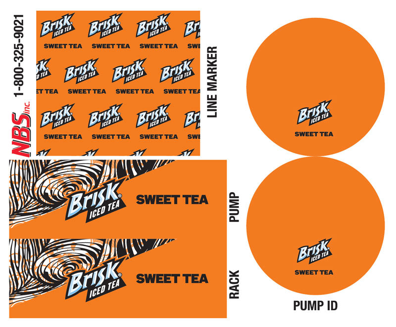 Brisk Sweet Iced Tea Flojet BIB Marker