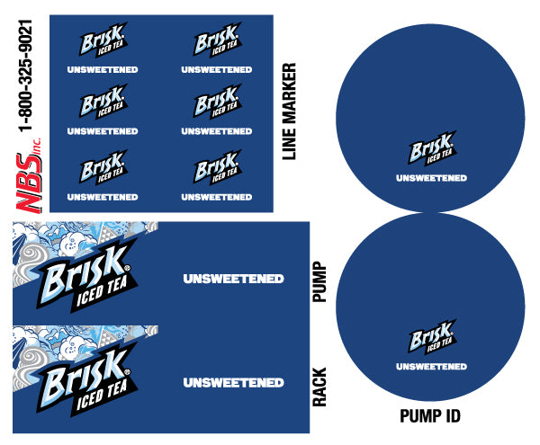 Brisk Unsweetened Iced Tea Flojet BIB Marker