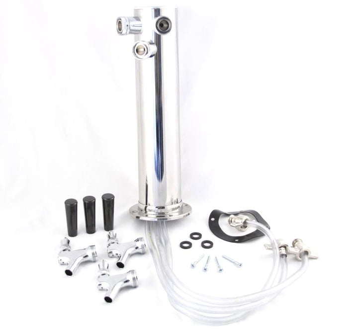 D4743TTKSS: Stainless Steel Beer Tower - Triple Faucet