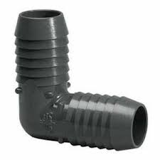 33397B: 1" 90 Degree Plastic Hose Barbed Elbow