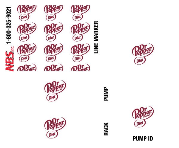 Diet Dr. Pepper Flojet Bib Markers