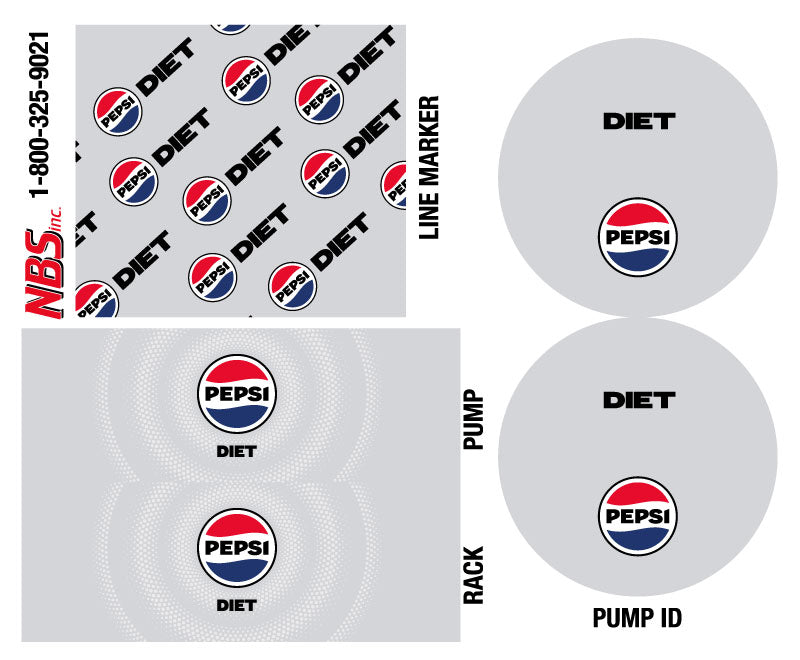 Diet Pepsi Flojet Bib Markers