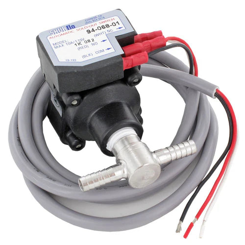 94-068-01: Sold Out Switch, 8-30 psi, 115 VAC, 1/4" SS Barb Tee