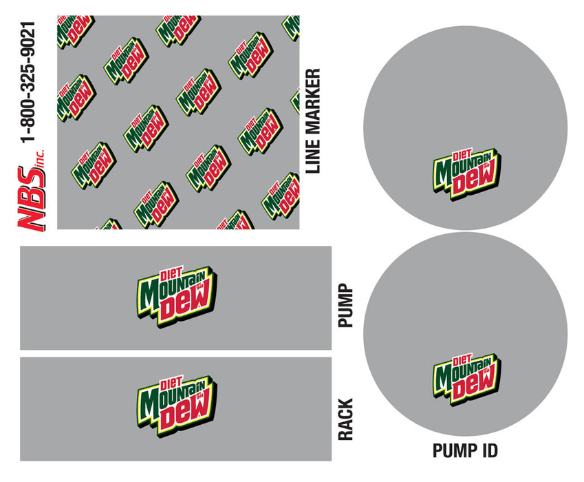 Diet Mtn Dew Flojet BIB Marker