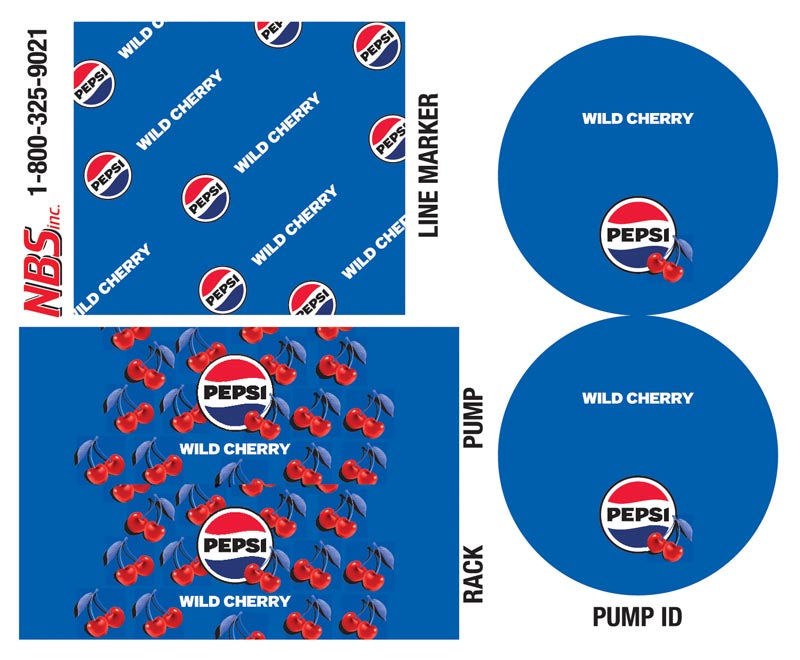 Pepsi Cherry Flojet Bib Markers