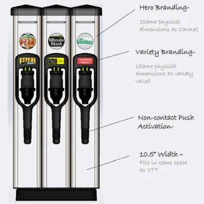 Post Mix Diffusers 925-0037: Ambient Post-Mix Dispenser 4 Valves — Midwest Beverage