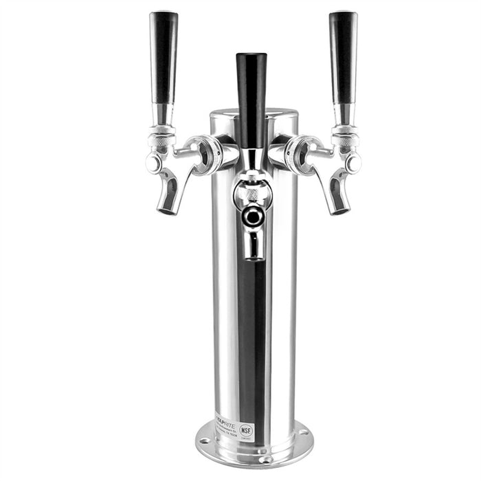 Wine Tower with Stainless Steel Column, 304 Faucet and Shank, Barrier Tubing w/304 Tailpiece