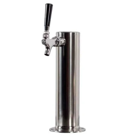 Wine Tower with Stainless Steel Column, 304 Faucet and Shank, Barrier Tubing w/304 Tailpiece
