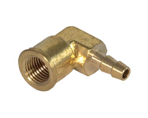 Brass 1/4 Barb X 1/4 FFL Elbow
