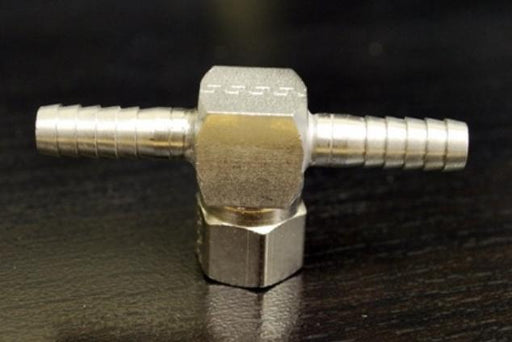 barb tee swivel nut stainless steel