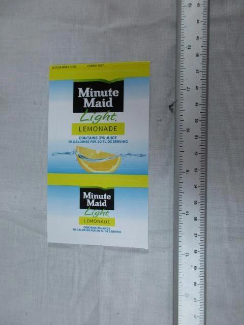 Minute Maid Light Lemonade LEV Decal