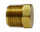 Brass 3/8 MPT Cored Hex Head Plug, E218P-6, 28203